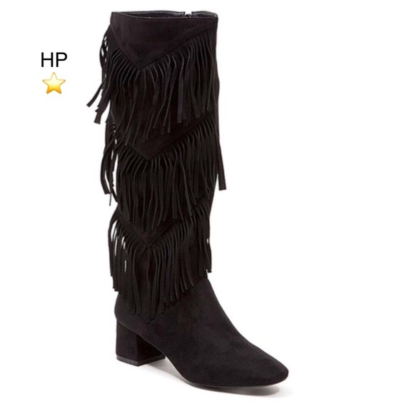 NIB FrENch Blu knEe friNge Bo0ts 💋💣 - Picture 7 of 13